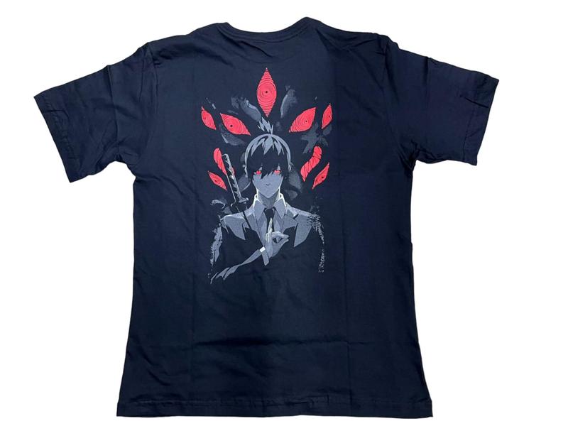 Camiseta Chainsaw Man Kon Aki Hayakawa Blusa Adulto Anime